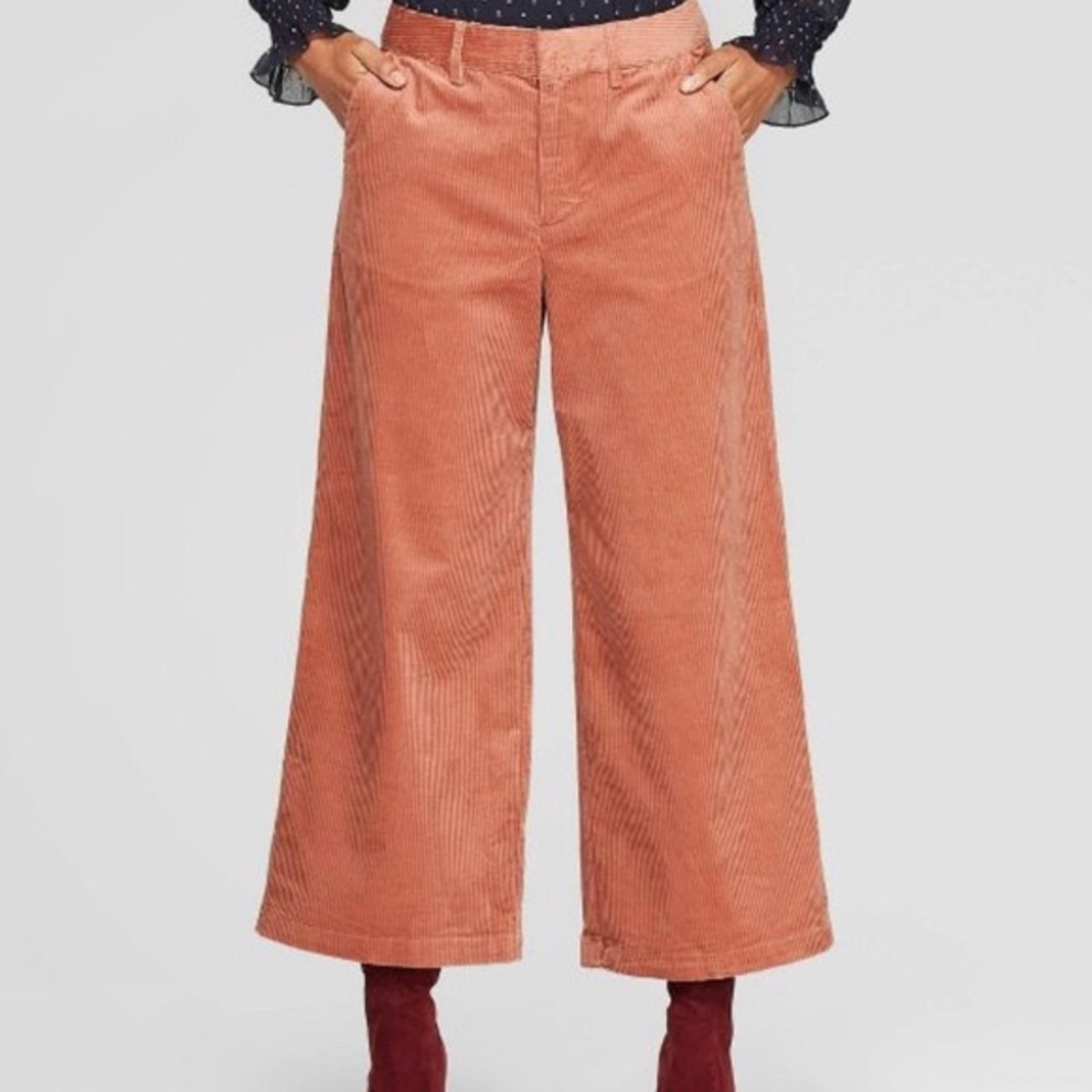 Corduroy Wide Leg Culottes